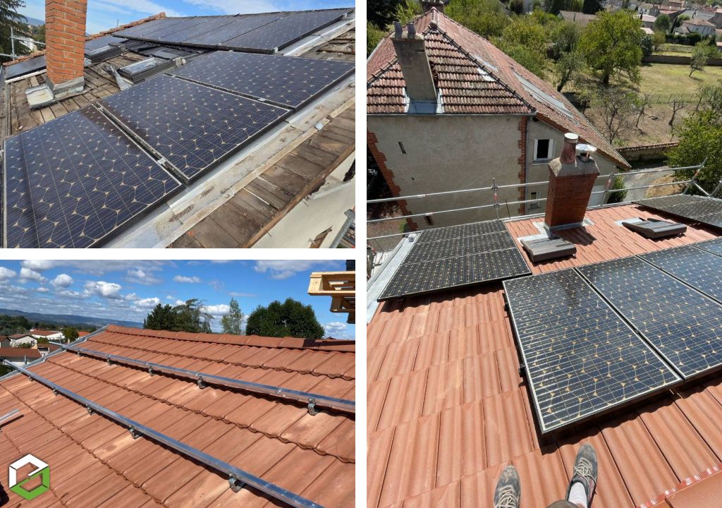 Dépose et repose de panneaux photovoltaïques après intempéries
