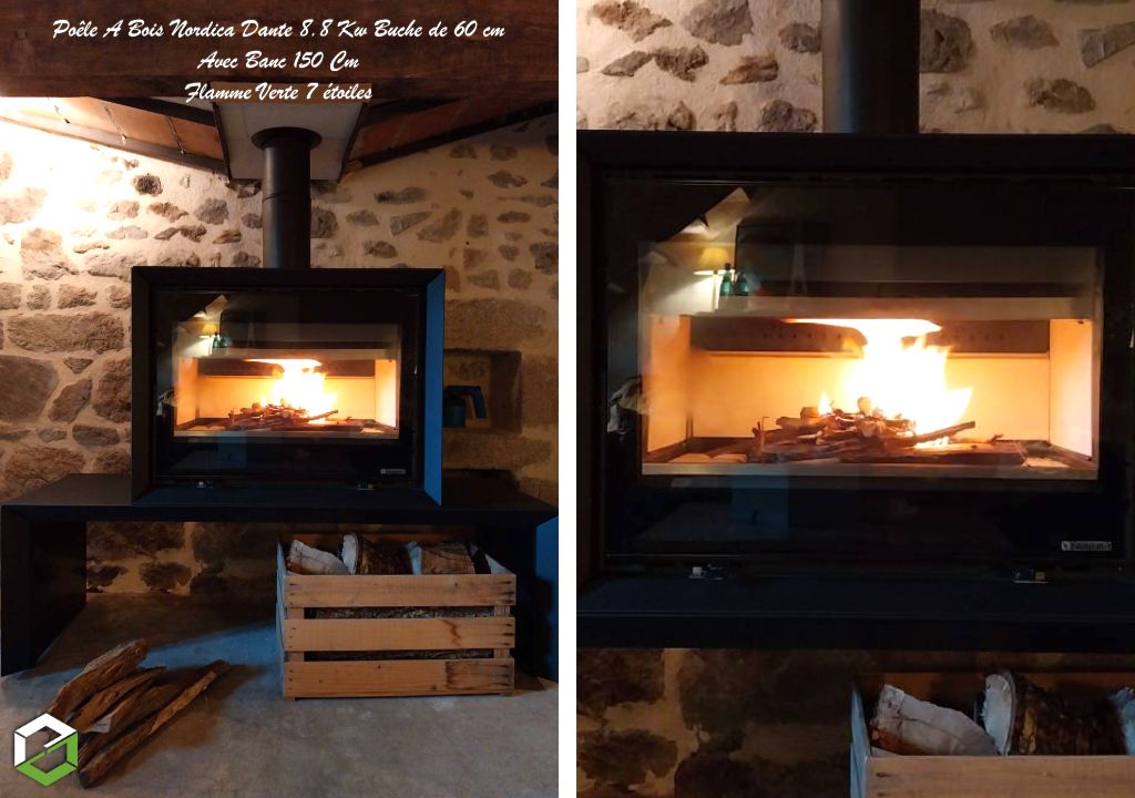 Consultez la chantier : installation d'un poêle à bois nordica dante 8.8 kw