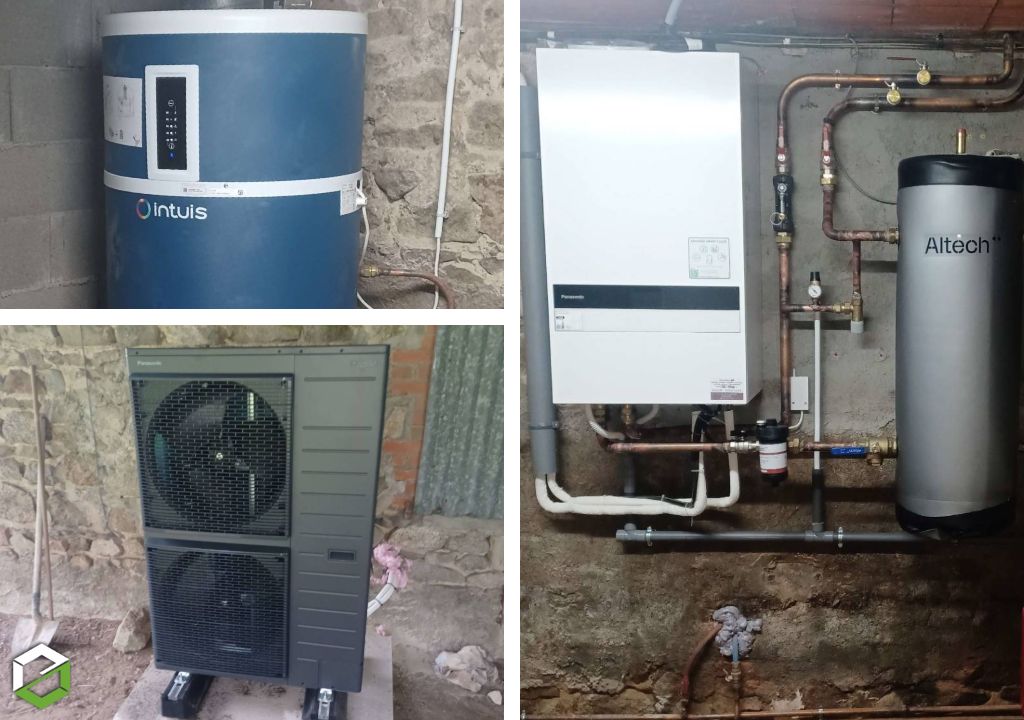 Installation pompe chaleur air eau Panasonic