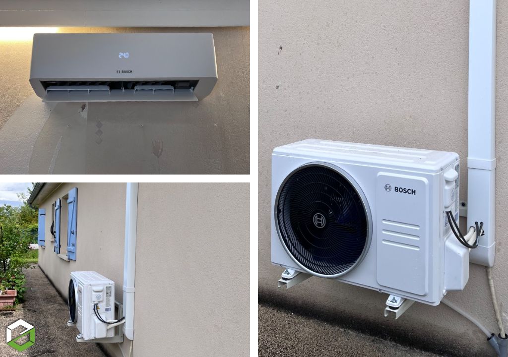 Sanitherm Isère : Montage d'un climatisation réversible BOSCH Climate 7000i - RGE Qualipac