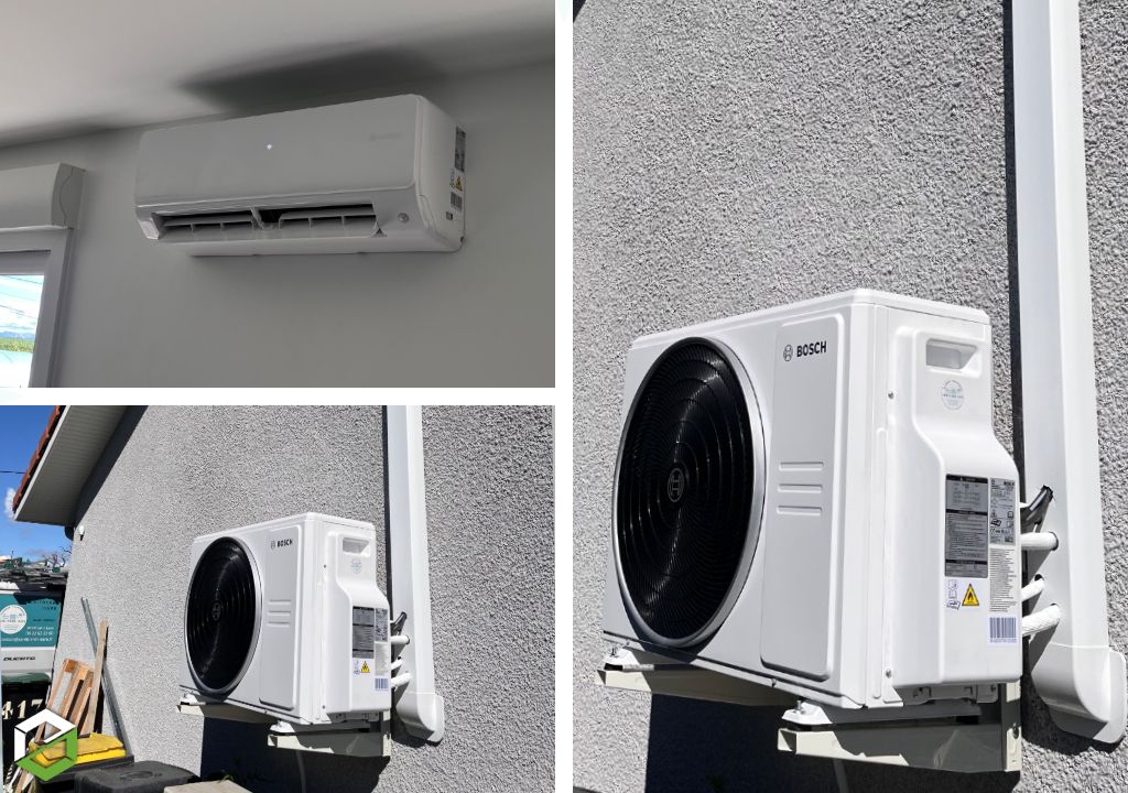 Installation d'une climatisation BOSCH Climate 6000i par une entreprise RGE Qualipac