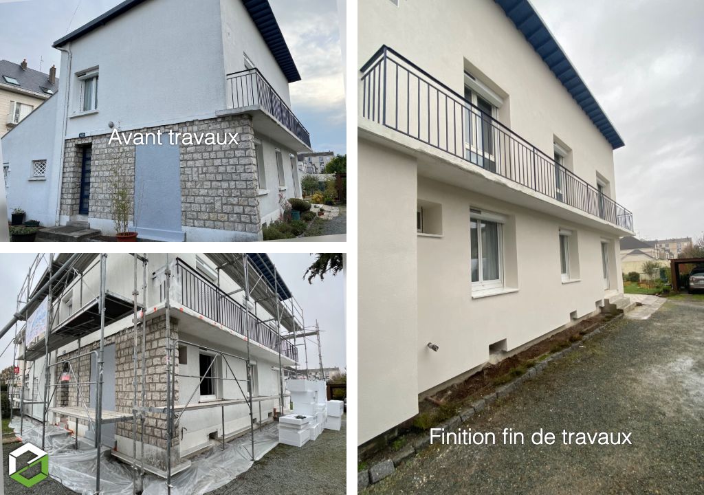 A.P.A. Rénovation : Isolation thermique par l'extérieur ITE sur une maison d'habitation - Entreprise certifiée RGE QualiBAT