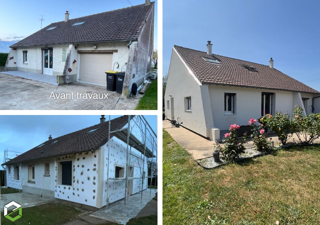 Isolation extérieure et ravalement façade -Loiret (45)