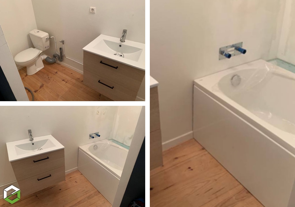 installation d'une salle de bains