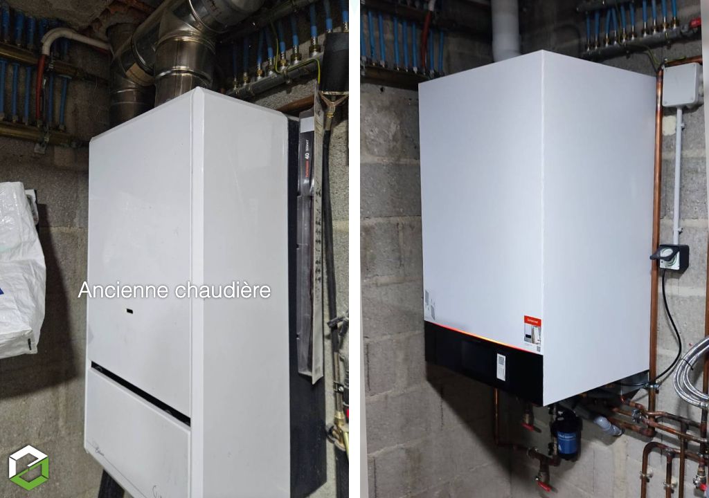 Remplacement d’une chaudière gaz par une chaudière à condensation VIESSMANN VITODENS 222-W
