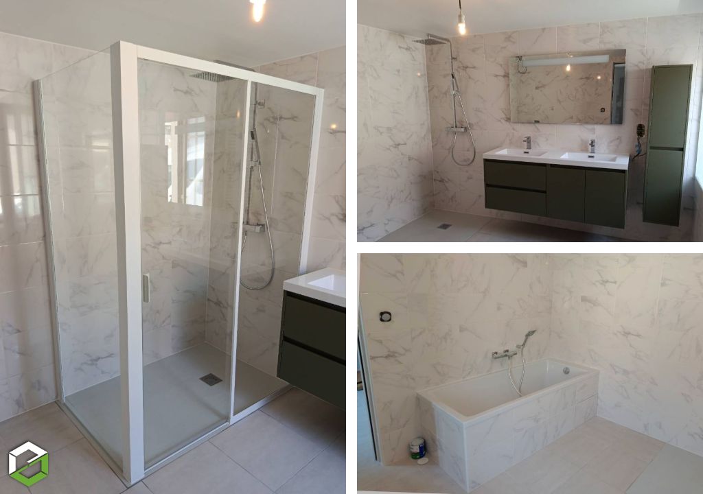 Consultez la chantier : création complète d'une salle de bains proche vendôme