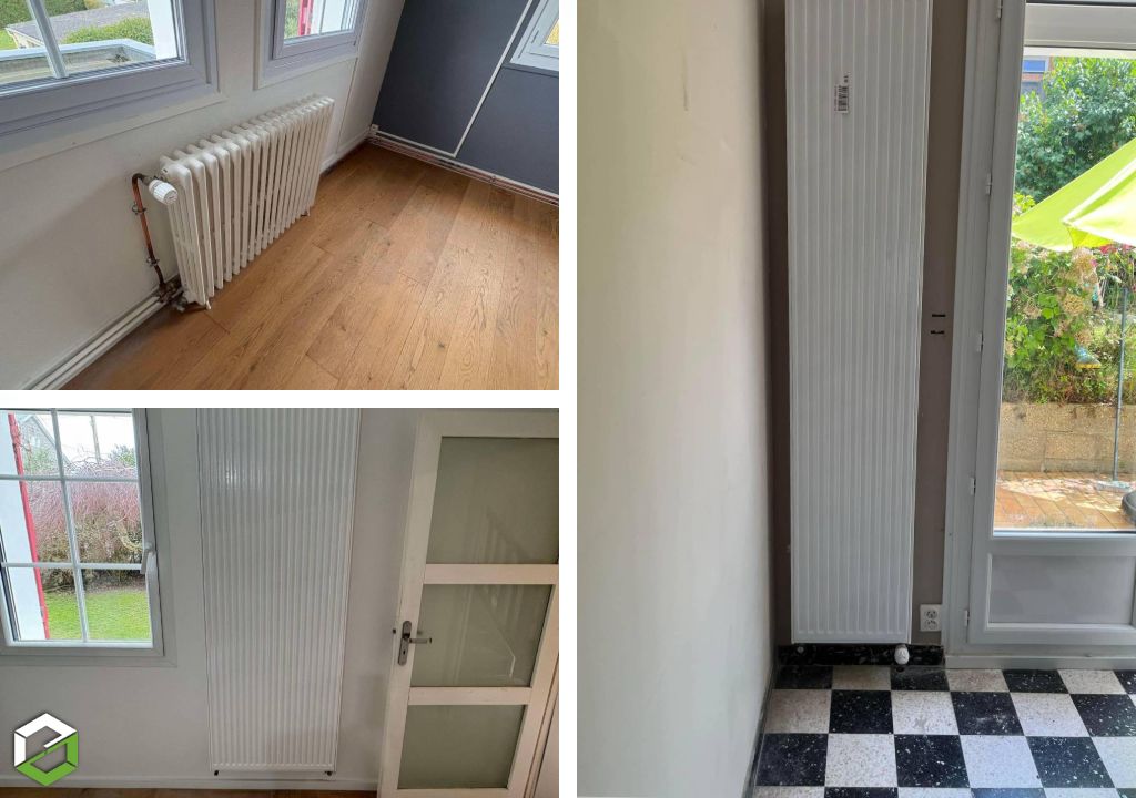 ENERCO : Remplacement radiateur basse température vertical