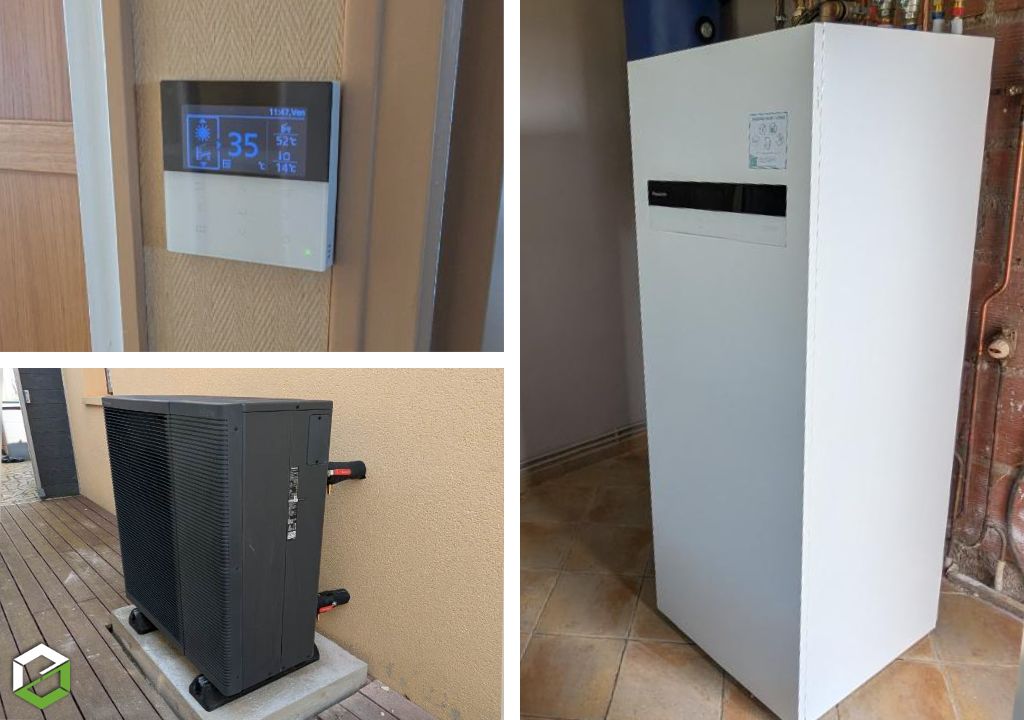 remplacement d'une chaudière gaz frisquet par une pompe à chaleur panasonic aquarea 9kw r290