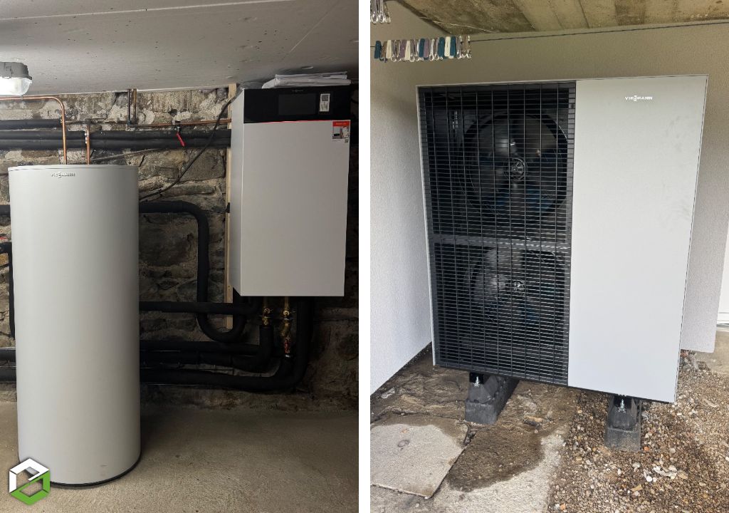 installation d’une pompe à chaleur air eau viessmann en remplacement chaudière gaz