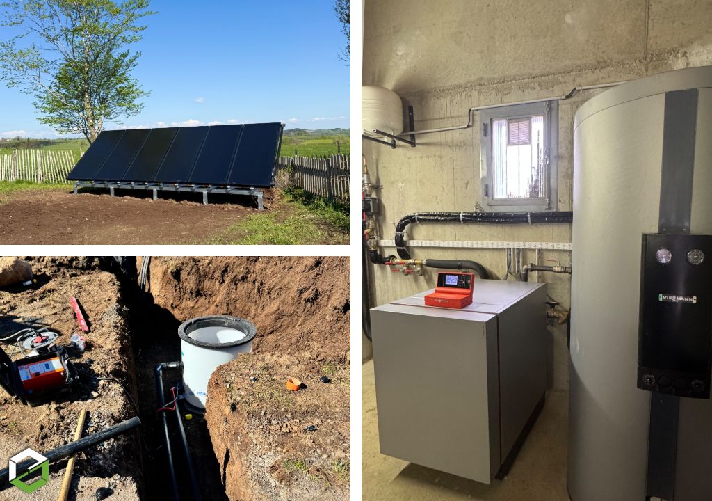 installation d’un système de chauffage géothermique avec solaire combiné 