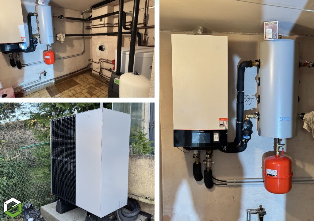 rénovation énergétique : pac air/eau + solaire thermique