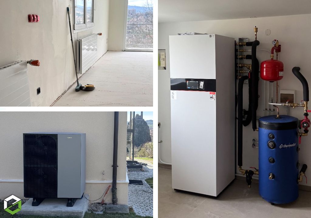 remplacement d’une chaudière gaz par pompe a chaleur air eau viessmann