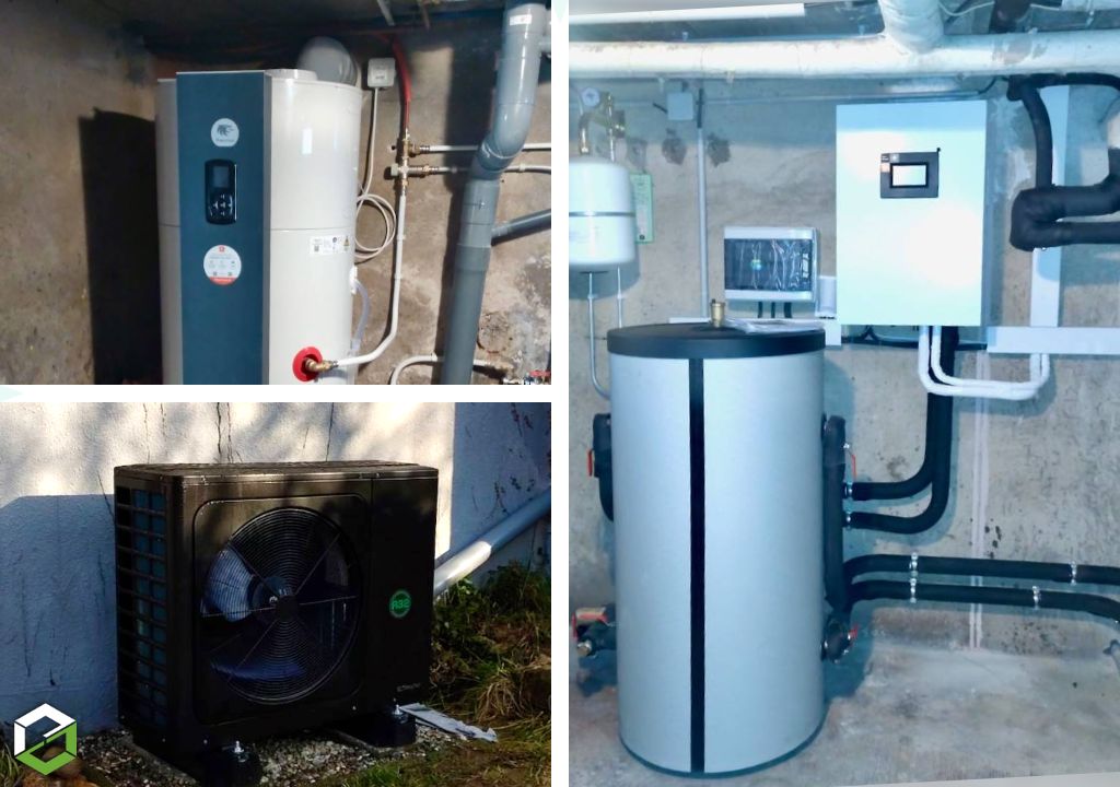 Installation d'une pompe à chaleur Air / Eau DIMPLEX + ballon thermodynamique THERMOR