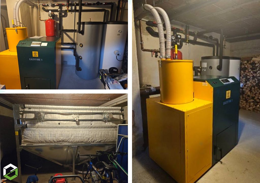 Consultez la chantier : installation d’une chaudière à granulés kwb easyfire 1