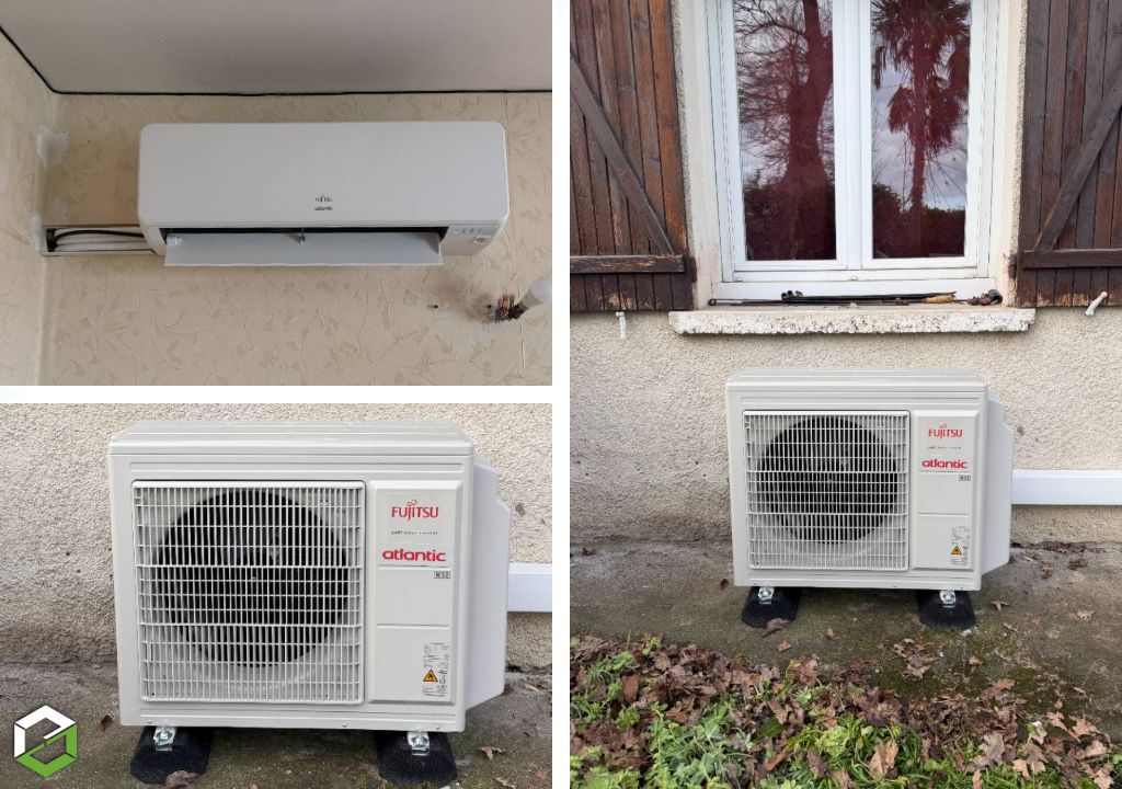 Mise en service d'une PAC AIR/AIR de type trisplit de la m arque ATLANTIC-Pyrénées Atlantiques (64)