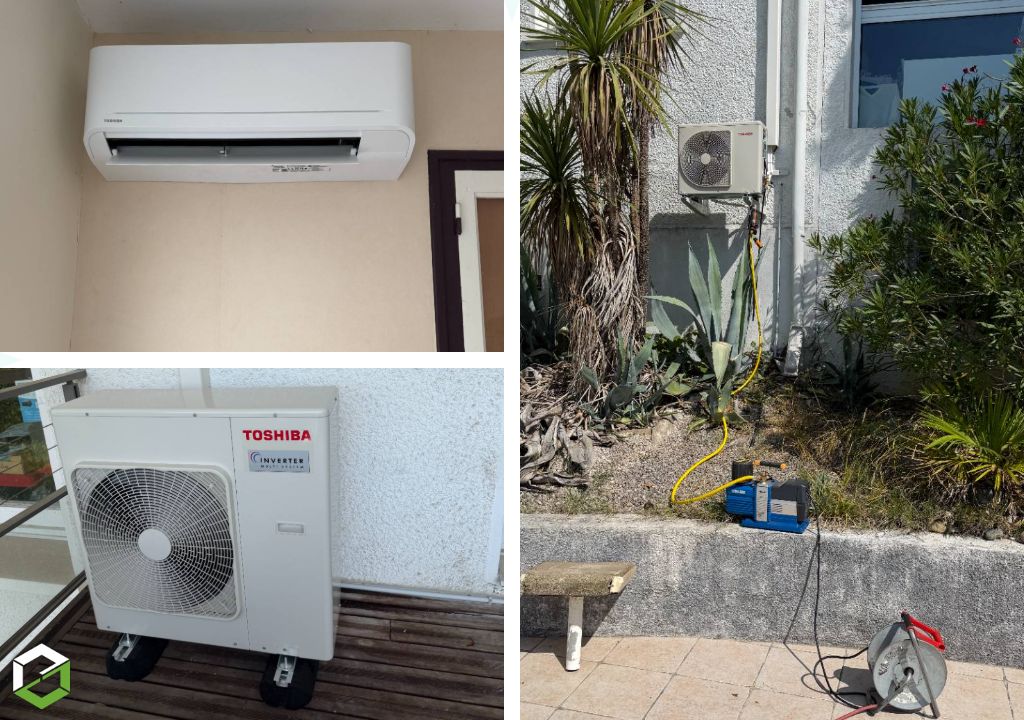 Mise en service d'une climatisation PAC Air Air bisplit Toshiba