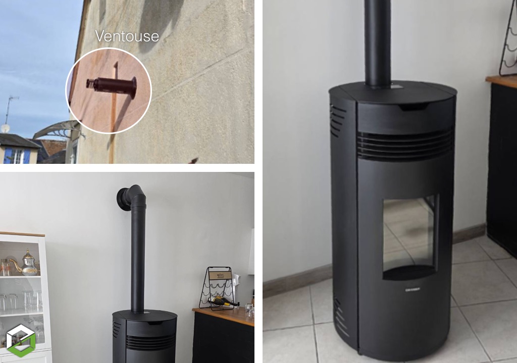 Installation d’un poêle à granulés Oranier Santa à Versigny-Aisne (02)