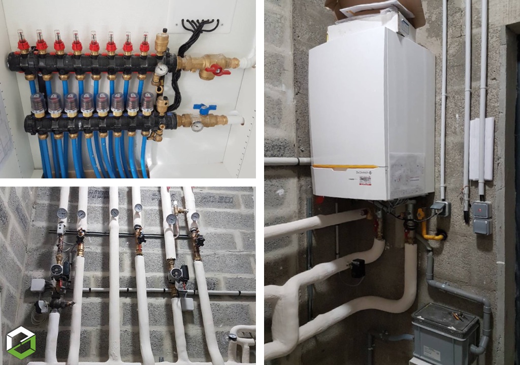Lehericey : Installation du système complet d'un chauffage central