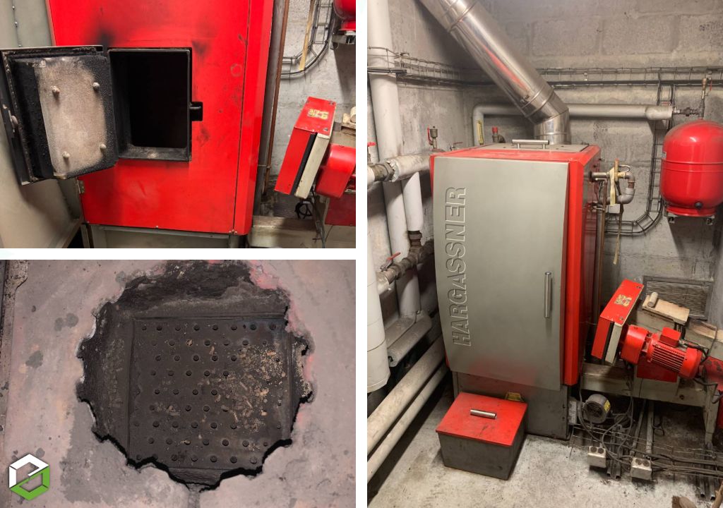 intervention de dépannage sur une chaudière hargassner