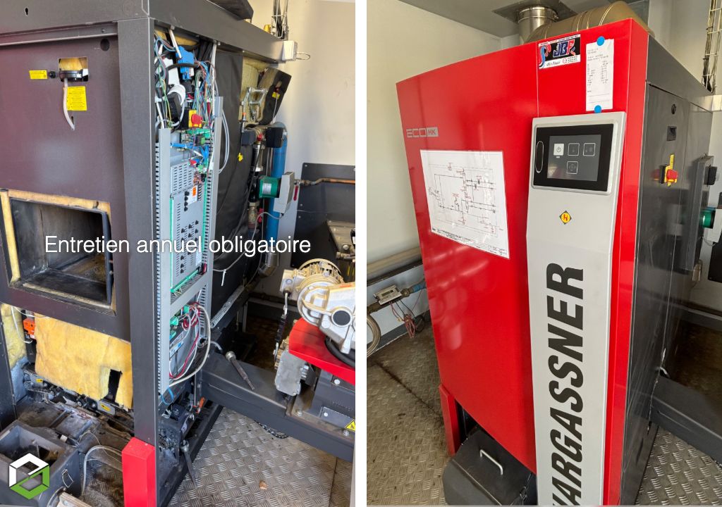 entretien d’une chaudière hargassner 150 kw avec conduit de fumée
