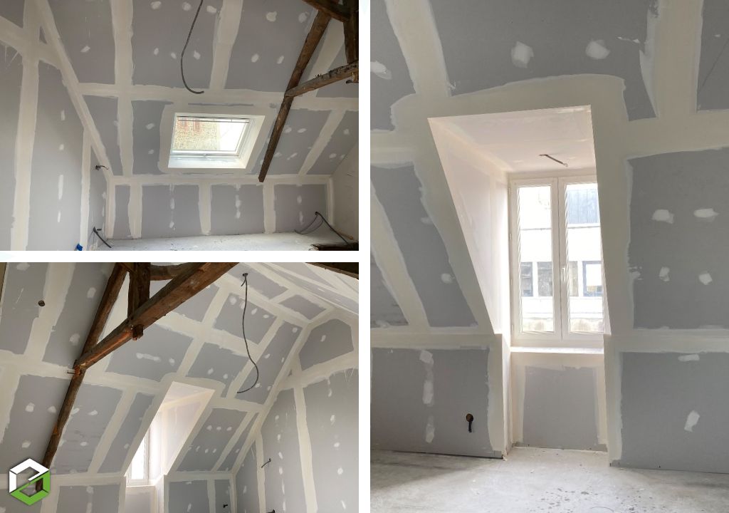 Berthe Sébastien : Isolation thermique des combles et travaux de plâtrerie pour aménagement de chambre sous toiture