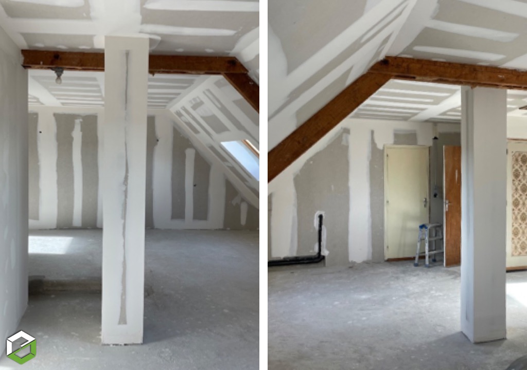 Berthe Sébastien : Isolation & plâtrerie des combles en laine de bois