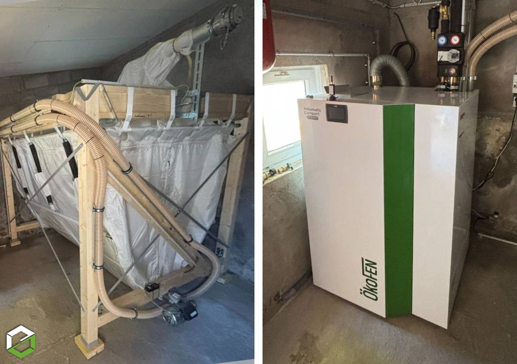 Consultez la chantier : remplacement d'une chaudière à fioul par une chaudière à granulés okofen pellematic compact - rge qualibois eau