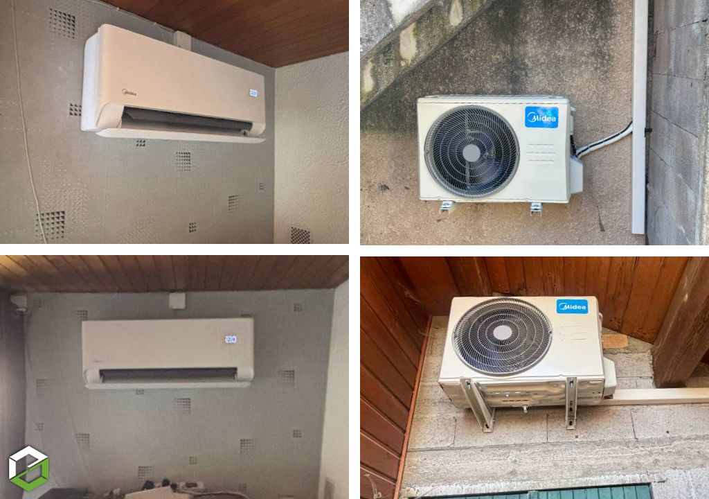 Consultez la chantier : installation d'une climatisation réversible midea breezeless par entreprise rge qualipac
