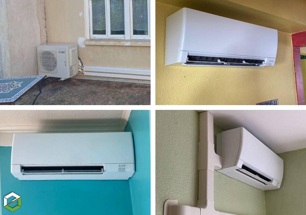 installation d'une climatisation réversible mitsubishi multi-split par une entreprise rge qualipac