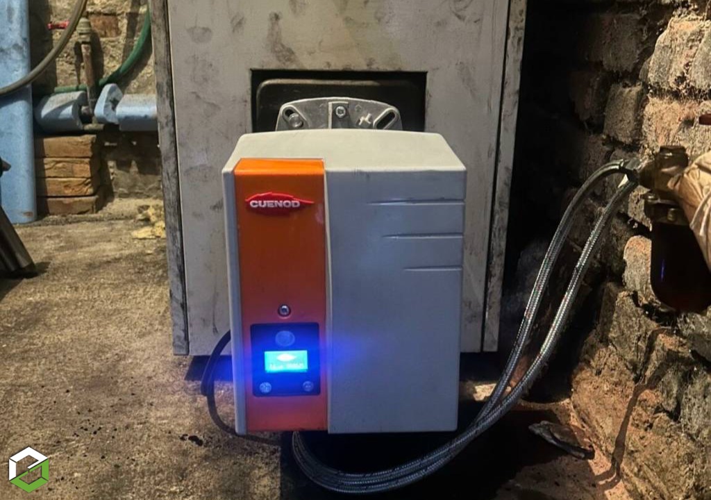 Installation d'un bruleur fioul Cuenod