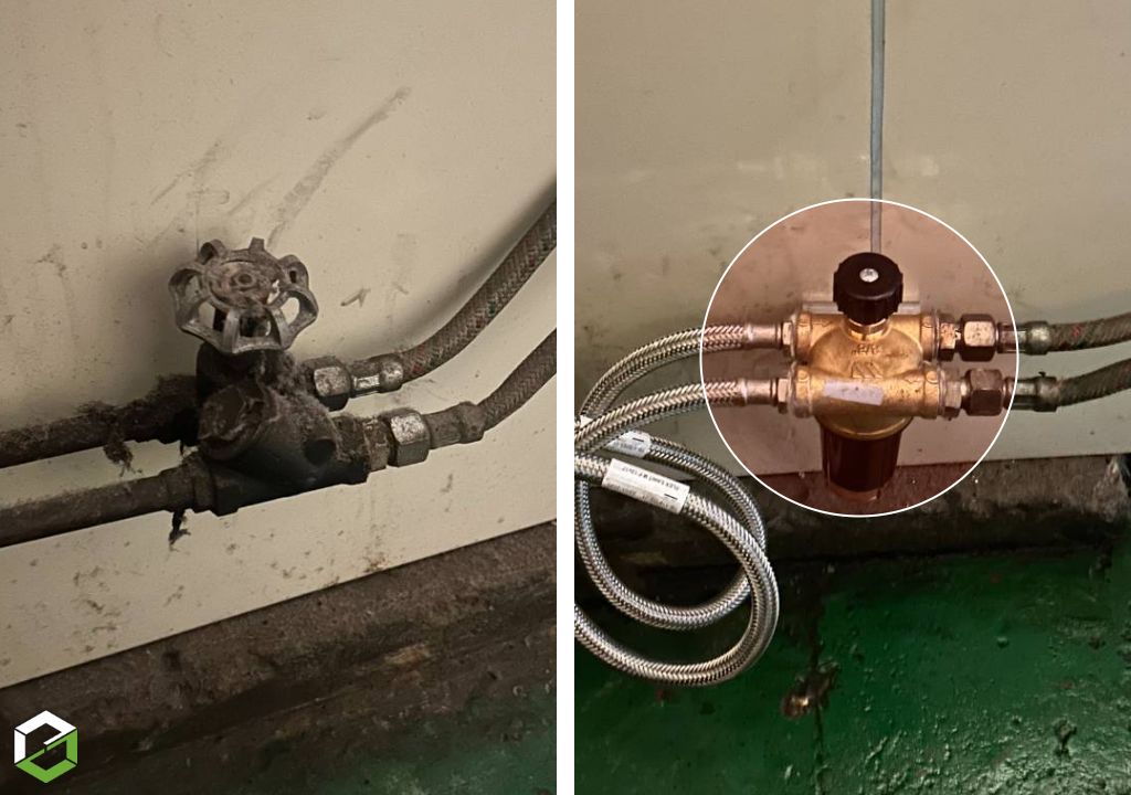 mise en place d'un pré filtre fioul pour une chaudière de dietrich