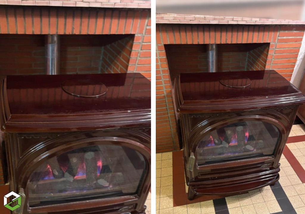 Consultez la chantier : remplacement d’un poêle à gaz en urgence en pleine hiver par domobp ❄️🔥