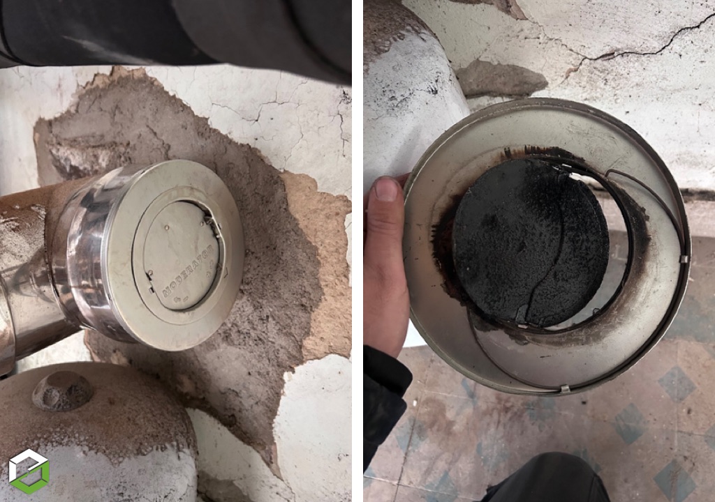 Remplacement de modérateur de tirage sur chaudière Okofen