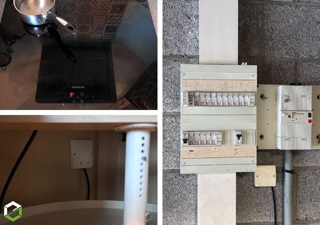 Consultez la chantier : mise en conformité de plaque de cuisson | Électricien domobp