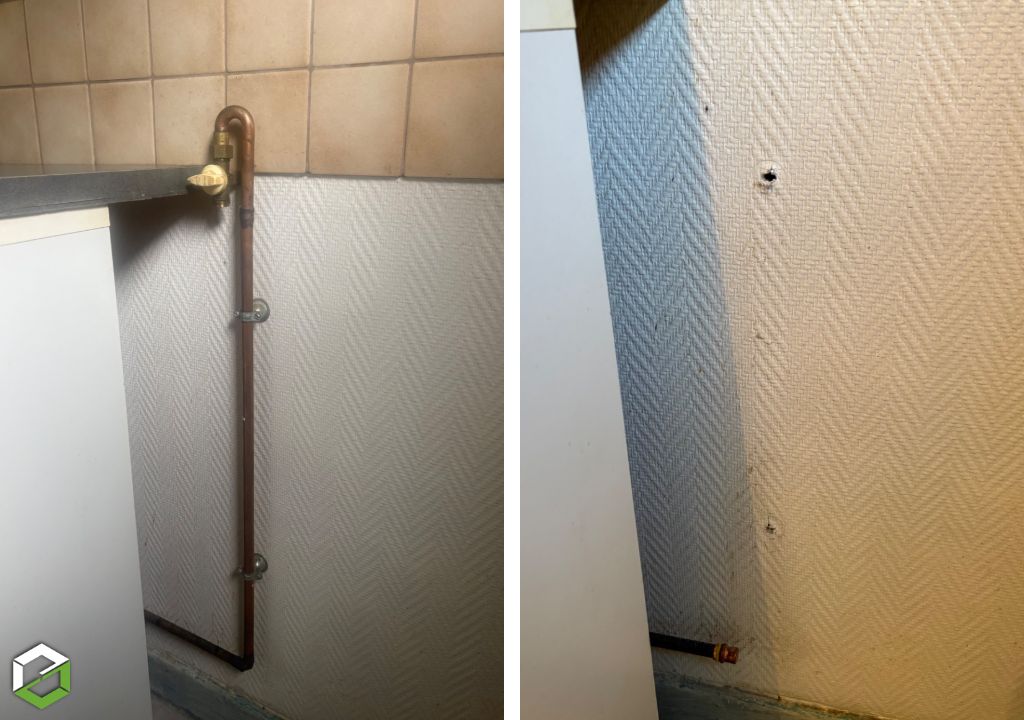 Consultez la chantier : condamnation tuyauterie gaz : sécurité et mise aux normes par domobp