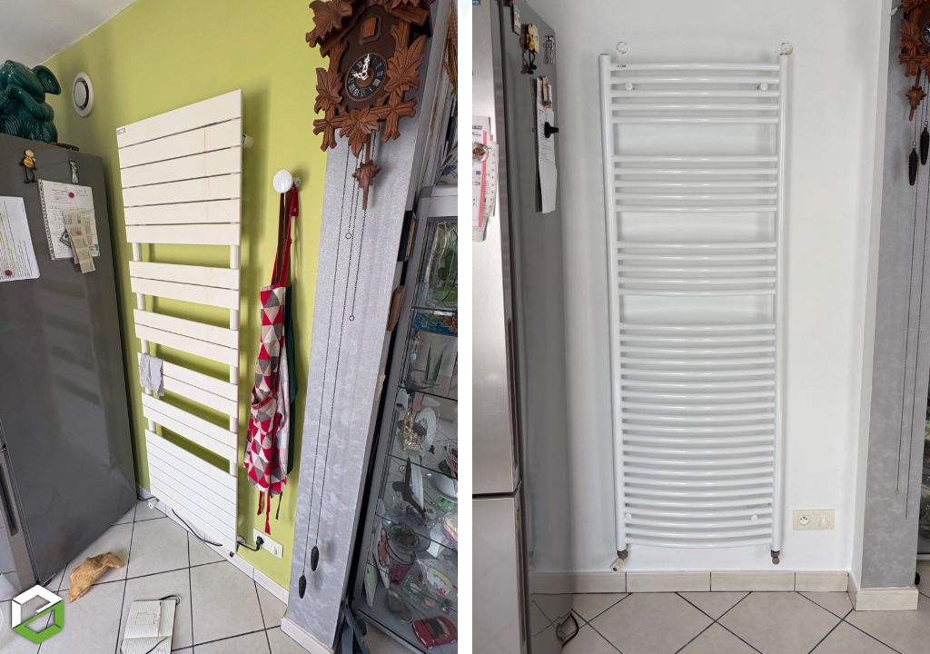 Consultez la chantier : installation de radiateurs acova : l’intervention par domobp