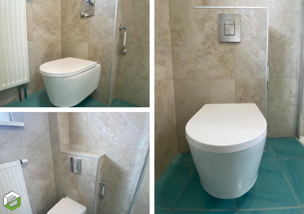 pose d’un wc suspendu avec bâti-support grohe