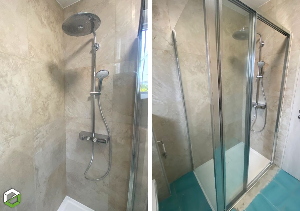 installation d’une douche dans un espace réduit