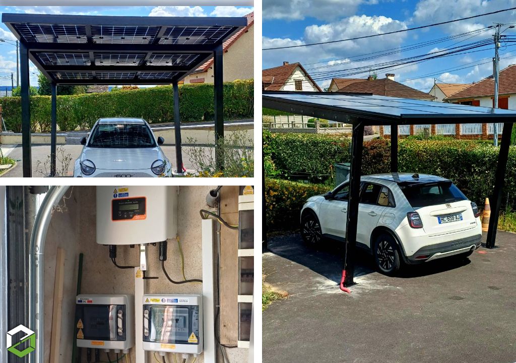 Consultez la chantier : installation d'un carport solaire en autoconsommation - professionnel certifié rge qualipv