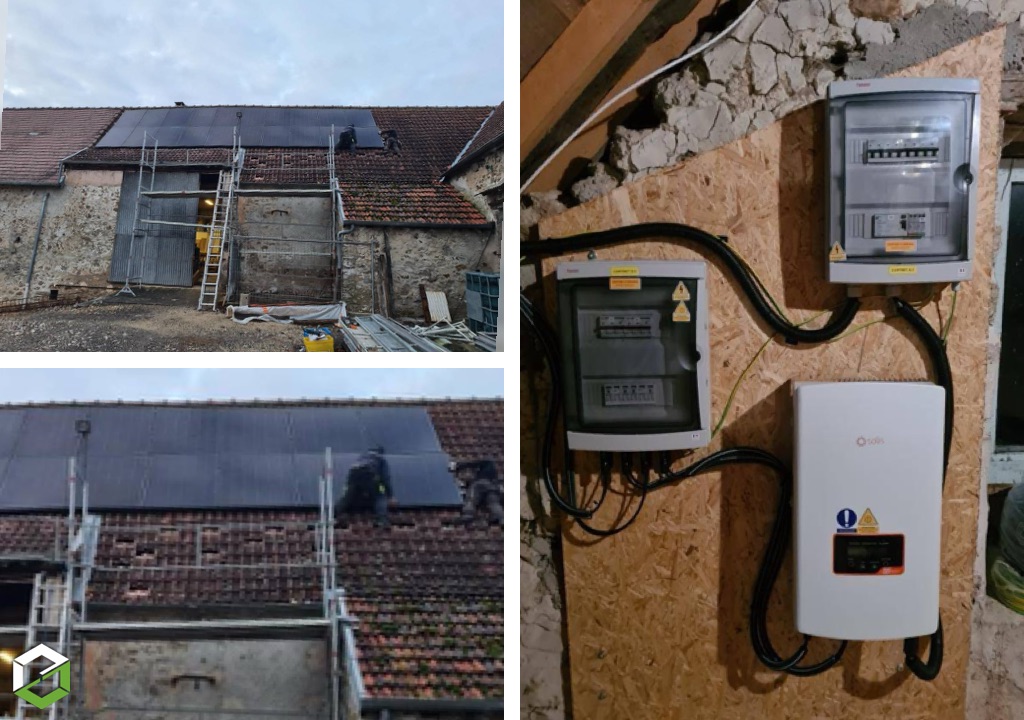 Grande Installation Solaire de 20 Panneaux Photovoltaïques avec Onduleur Centralisé Triphasé
