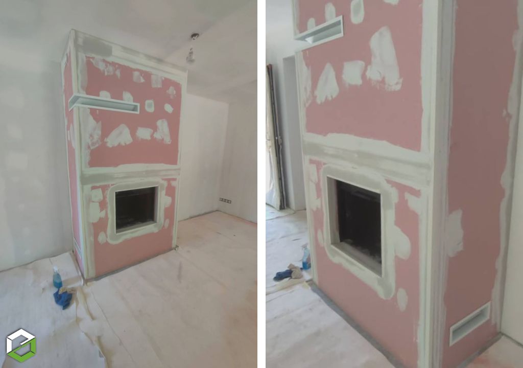 Installation d’une cheminée SEGUIN FAS EXPERIENCE 80 vitre relevable dans une extension-Rhône (69)