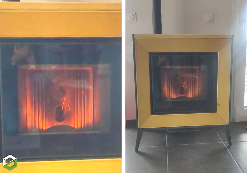 Poêle à granulés Piazzetta Design LINE à soufflerie basse - Artisan certifié RGE QualiBois-Rhône (69)