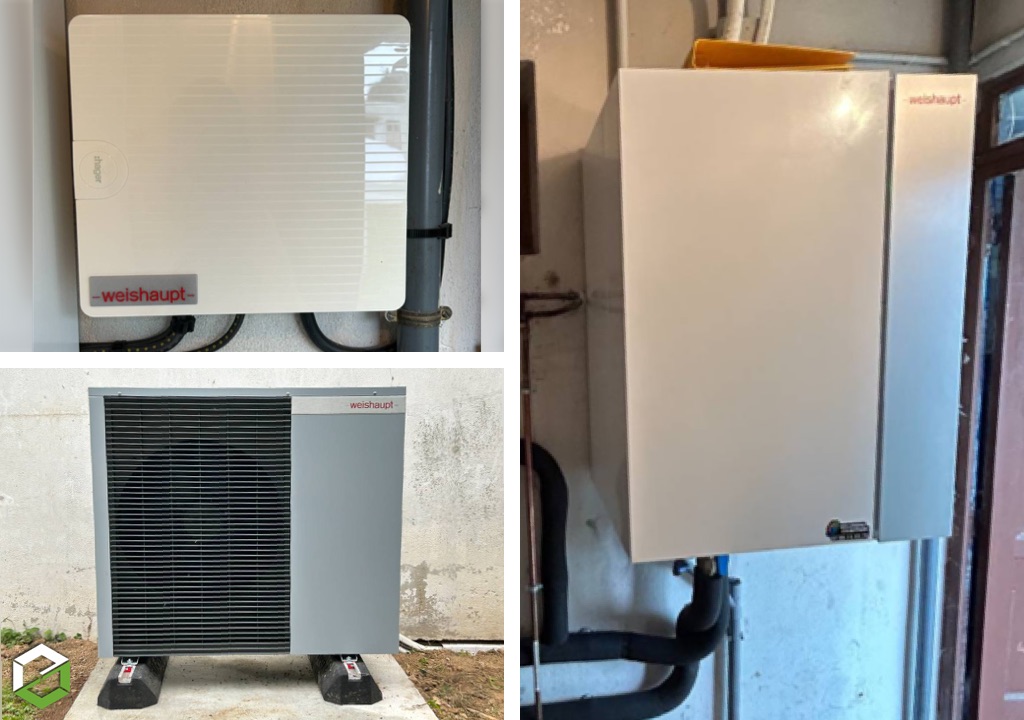 Solutions Chauffage : Certifié RGE QualiPAC : Installation d'une pompe à chaleur air eau en remplacement d'une vieille chaudière fioul