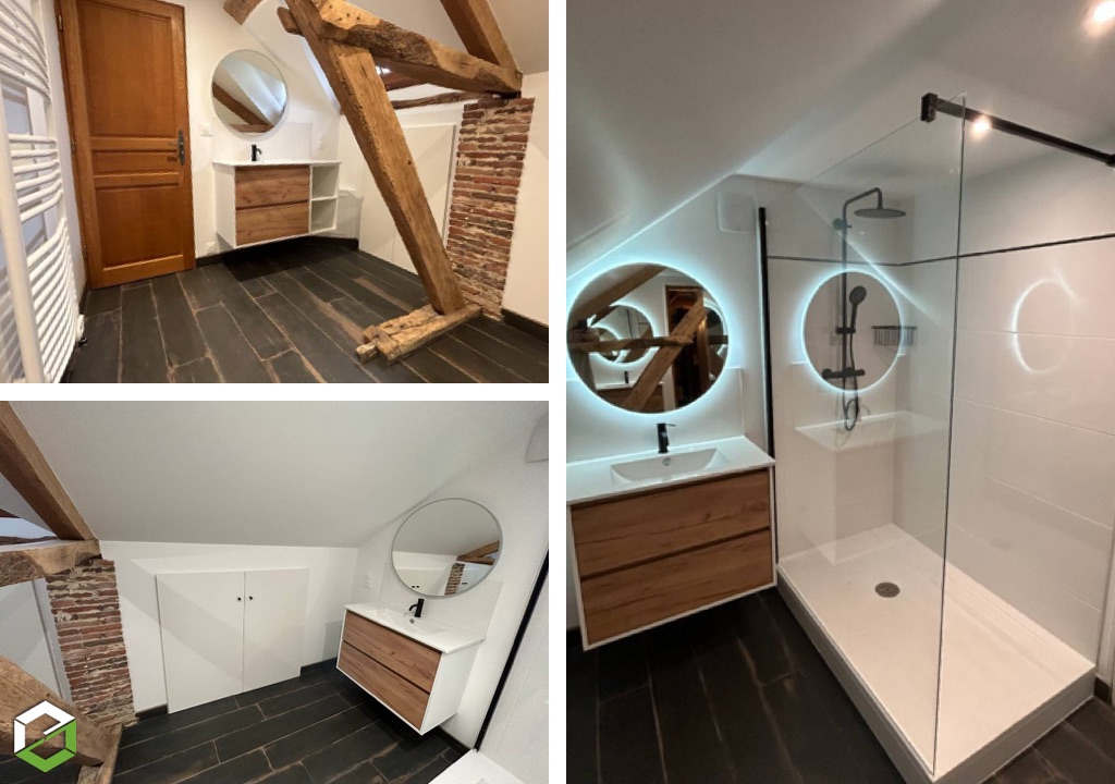Création d'une salle de bain sur mesure dans les combles-Eure (27)