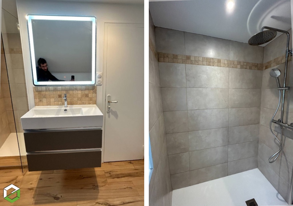 Rénovation d'une salle de douche sur mesure-Eure (27)