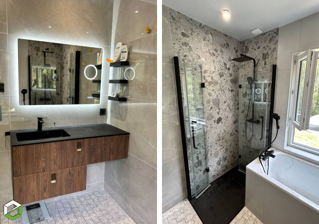 Consultez la chantier : rénovation d'une salle de bain