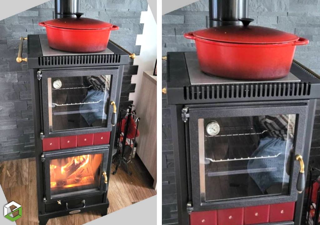 Capitaine Flamme : Installation d'un poêle à Bois bûches Wekos avec four de cuisson intégré par un artisan certifié RGE QualiBois
