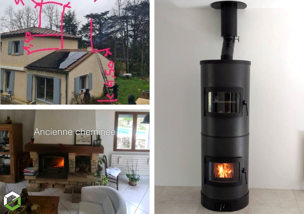 Les Etoiles du FEU 26 : Chauffage au bois par poele de masse d'une maison individuelle de plein pied - installateur certifié RGE QualiiBois