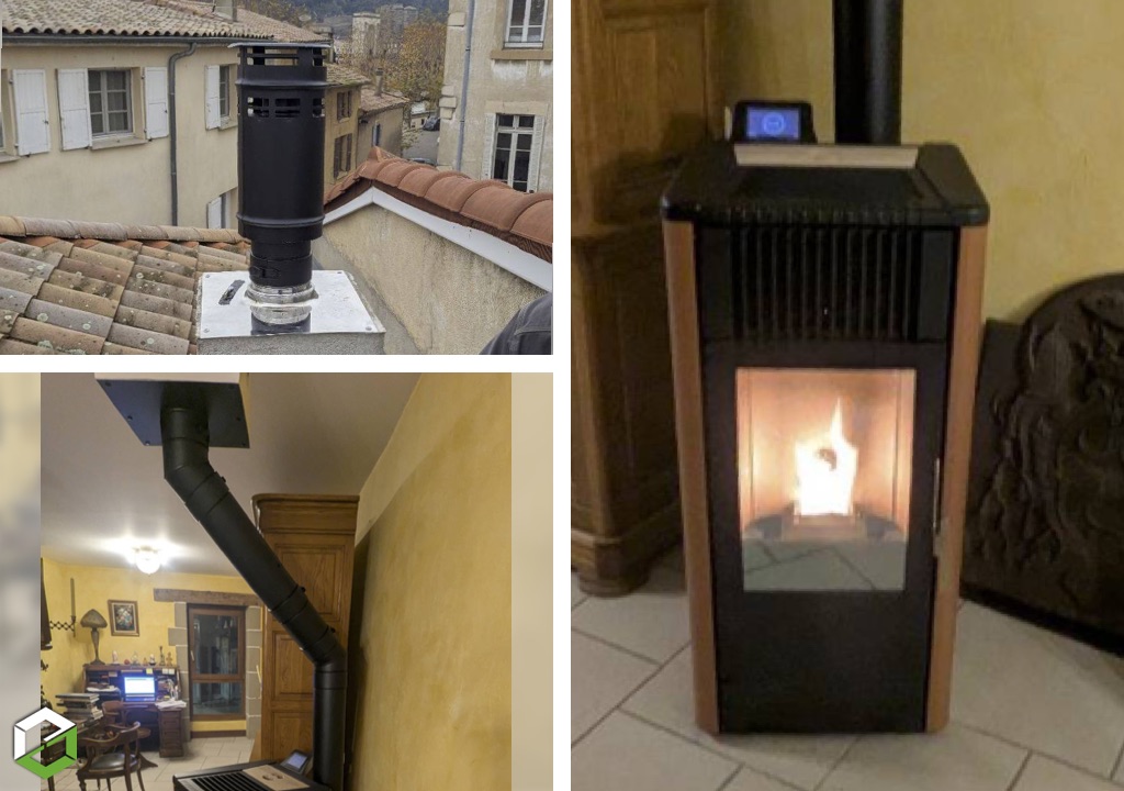 Installation d'un poêle à Pellets Hoben H7-Drôme (26)