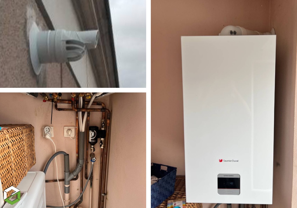 Bruand Energies : Remplacement d'une chaudière hors service par une chaudière GAZ condensation SAUNIER DUVAL 